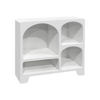 sweeek - Wit 4-vaks organisch dressoir, 90cm