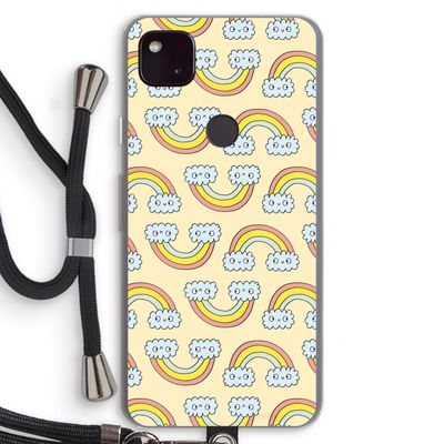 Regenboog: Pixel 4a 5G Transparant Hoesje met koord