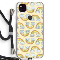 Regenboog: Pixel 4a 5G Transparant Hoesje met koord