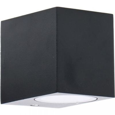 Hangende moderne buitenlamp San Diego zwart vierkantMET GU10 fitting kies zelf de led lamp