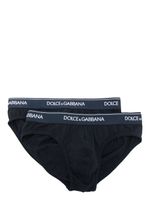 Dolce & Gabbana lot de deux boxers à taille à logo - Bleu