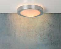 Lucide Fresh ronde plafondlamp 27cm 20W mat chroom - thumbnail