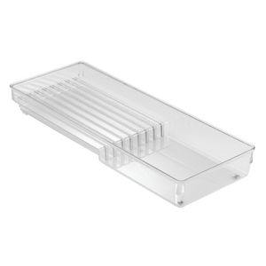 iDesign - Lade Organizer voor Messen, 15.2 x 41.3 x 5.1 cm, Kunststof, Transparant - iDesign Linus