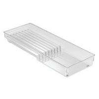 iDesign - Lade Organizer voor Messen, 15.2 x 41.3 x 5.1 cm, Kunststof, Transparant - iDesign Linus