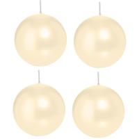 Trend Candles Bolkaars glad - 1x - creme wit - 8 cm - 25 branduren - ronde kaarsen