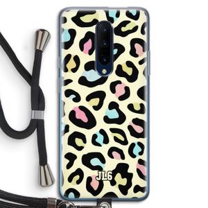 Leopard pattern: OnePlus 7 Pro Transparant Hoesje met koord