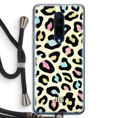 Leopard pattern: OnePlus 7 Pro Transparant Hoesje met koord