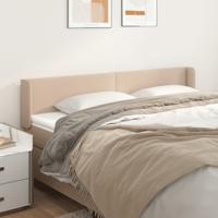 Hoofdbord met randen 183x16x78/88 cm kunstleer cappuccinokleur