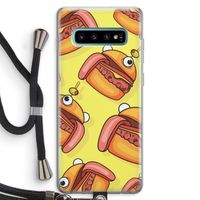 Hamburger: Samsung Galaxy S10 Plus Transparant Hoesje met koord