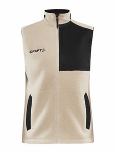 Craft 1913811 ADV Explore Pile Fleece Vest W - Ecru/Black - XS