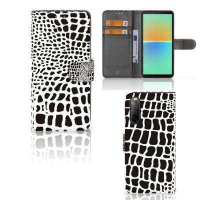 Sony Xperia 10 IV | Telefoonhoesje | Met pasjeshouder | Slangenprint