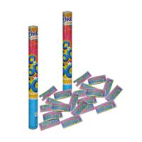 Party popper/confetti shooter - 2x - verjaardag 60 jaar - papier - multi kleuren - 59 cm