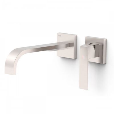 Wastafelmengkraan Inbouw Tres Slim Exclusive 2 Delen Lange Gebogen Uitloop en Hendel RVS