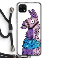 Lama: Samsung Galaxy A22 5G Transparant Hoesje met koord