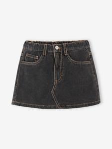 Jeans shortrokje voor meisjes antraciet
