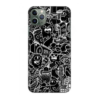 Vexx Black City : Volledig geprint iPhone 11 Pro Max Hoesje