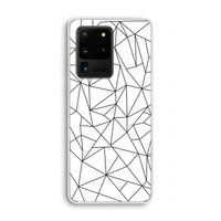 Geometrische lijnen zwart: Samsung Galaxy S20 Ultra Transparant Hoesje