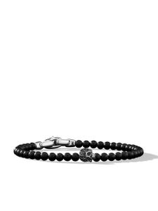 David Yurman bracelet Memento Mori Skull en argent sterling serti d'onyx - Noir