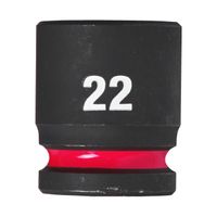 Milwaukee Accessoires SHOCKWAVE Krachtdop 1/2" kort 22 mm | 1 stuk - 4932480316
