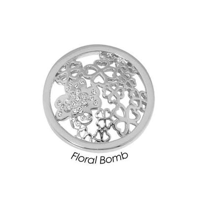 Quoins QMB-36M-E Disk Black Label Floral Bomb staal zilverkleurig (M)