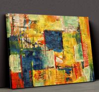 Kleurrijke mozaïek canvas schilderij