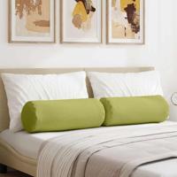 Bolster Kussens 2 pcs Lichtgroen 25 x 70 cm Stof Bolster Kussens 2 pcs Lichtgroen 25 x 70 cm Stof