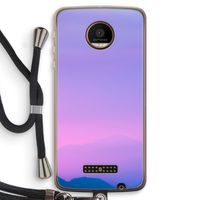 Sunset pastel: Motorola Moto Z Force Transparant Hoesje met koord
