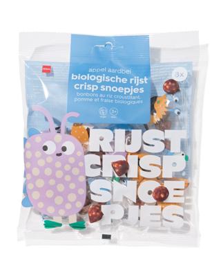 051 Bio Rijst Crisp Snoepjes Appel-aardbei Uitdeelzak - 8 Stuks