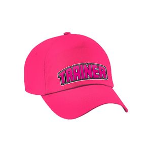 Cadeau pet/cap voor volwassenen - trainer - roze - geweldige coach - sport