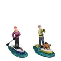 Paddle boarding 2 stuks l10xb5xh7,5cm - Luville