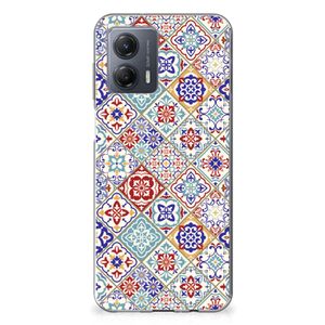 Motorola Moto G53 TPU Siliconen Hoesje Tiles Color