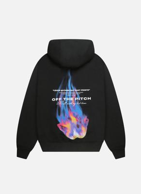 Off The Pitch Burning Flower Hoodie Heren Zwart - Maat M - Kleur: Zwart | Soccerfanshop