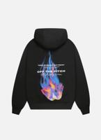 Off The Pitch Burning Flower Hoodie Heren Zwart - Maat M - Kleur: Zwart | Soccerfanshop