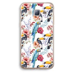 Bloemen tukan: Samsung Galaxy J3 (2016) Transparant Hoesje