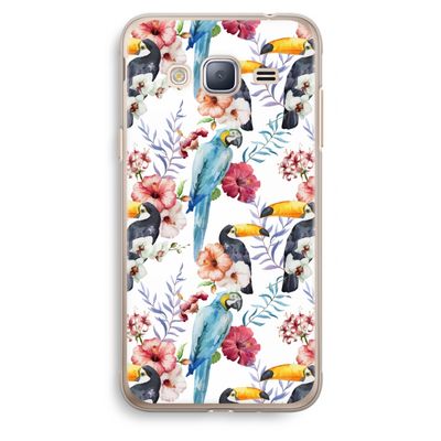 Bloemen tukan: Samsung Galaxy J3 (2016) Transparant Hoesje