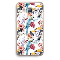 Bloemen tukan: Samsung Galaxy J3 (2016) Transparant Hoesje