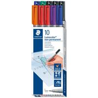 Staedtler Foliestift Lumocolor® non-permanent pen 316 316 B10 Rood, Blauw, Groen, Zwart, Oranje, Lila Staedtler Foliestift Lumocolor® non-permanent pen 316 316 B10 Rood, Blauw, Groen, Zwart, Oranje, Lila