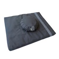 Meditation set with cushion zafu - Grey - thumbnail