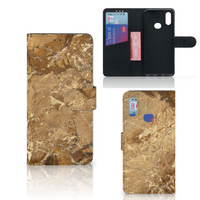 Samsung Galaxy A10s Bookcase Marmer Creme - thumbnail
