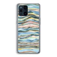 Watercolor Agate: Oppo Find X3 Pro Transparant Hoesje