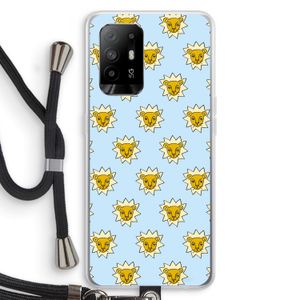 Leeuwenkoppen: Oppo A95 5G Transparant Hoesje met koord