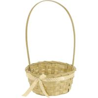 Paaseieren mandje geel rond met hengsel 39 cm Paaseieren mandje geel rond met hengsel 39 cm