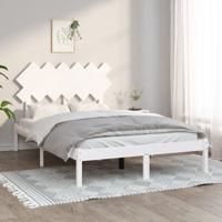 Bedframe massief hout wit 120x200 cm