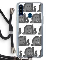 Cats: Samsung Galaxy A20s Transparant Hoesje met koord