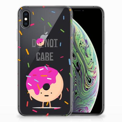 Apple iPhone Xs Max | Siliconen Case | Donut Roze
