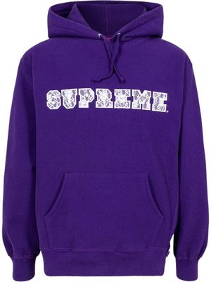 Supreme hoodie à logo en dentelle - Violet