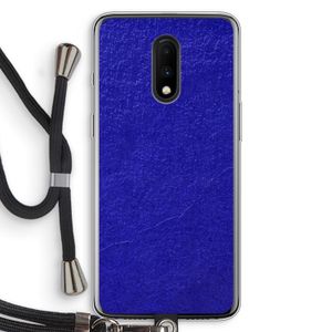 Majorelle Blue: OnePlus 7 Transparant Hoesje met koord