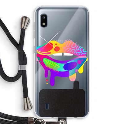 Lip Palette: Samsung Galaxy A10 Transparant Hoesje met koord