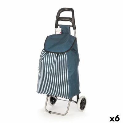 Winkelwagen Kinvara Blauw Wit 33 L 35,5 x 28 x 94 cm Strepen (6 Stuks) Winkelwagen Kinvara Blauw Wit 33 L 35,5 x 28 x 94 cm Strepen (6 Stuks)