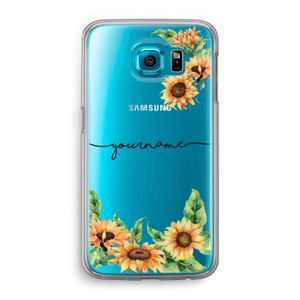 Zonnebloemen: Samsung Galaxy S6 Transparant Hoesje